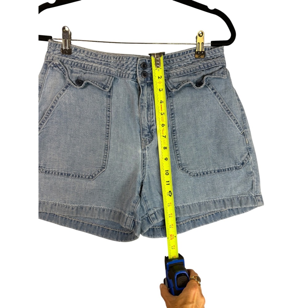 J.Crew Denim Women Light Wash High Rise Utility Patch Pocket Jean Shorts Size 8 - Picture 5 of 6